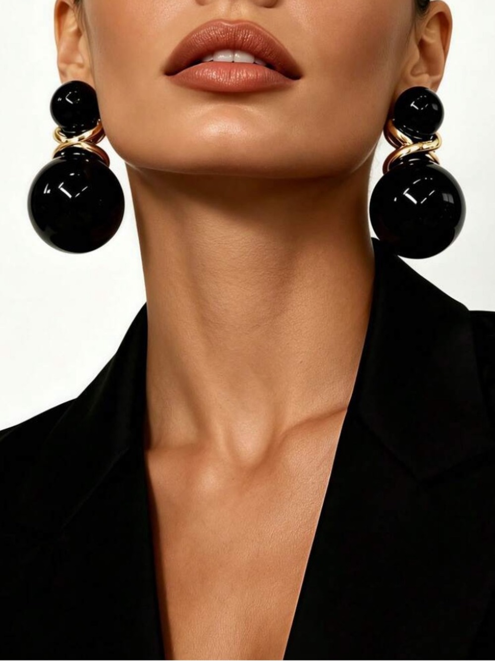 Sculptural Black Onyx Earrings